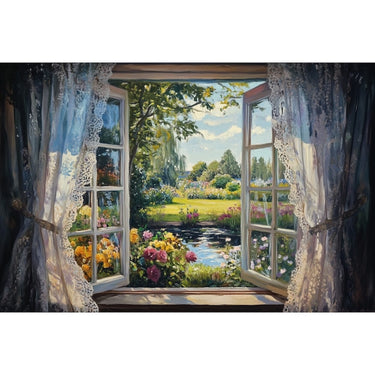 Tableau Fenêtre Ouverte sur le Jardin